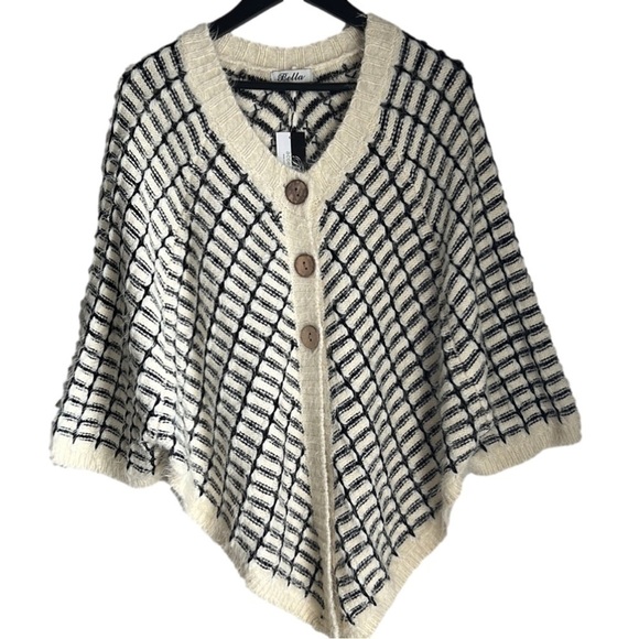 NWT Bella Wool Cape Style Sweater - Picture 1 of 10